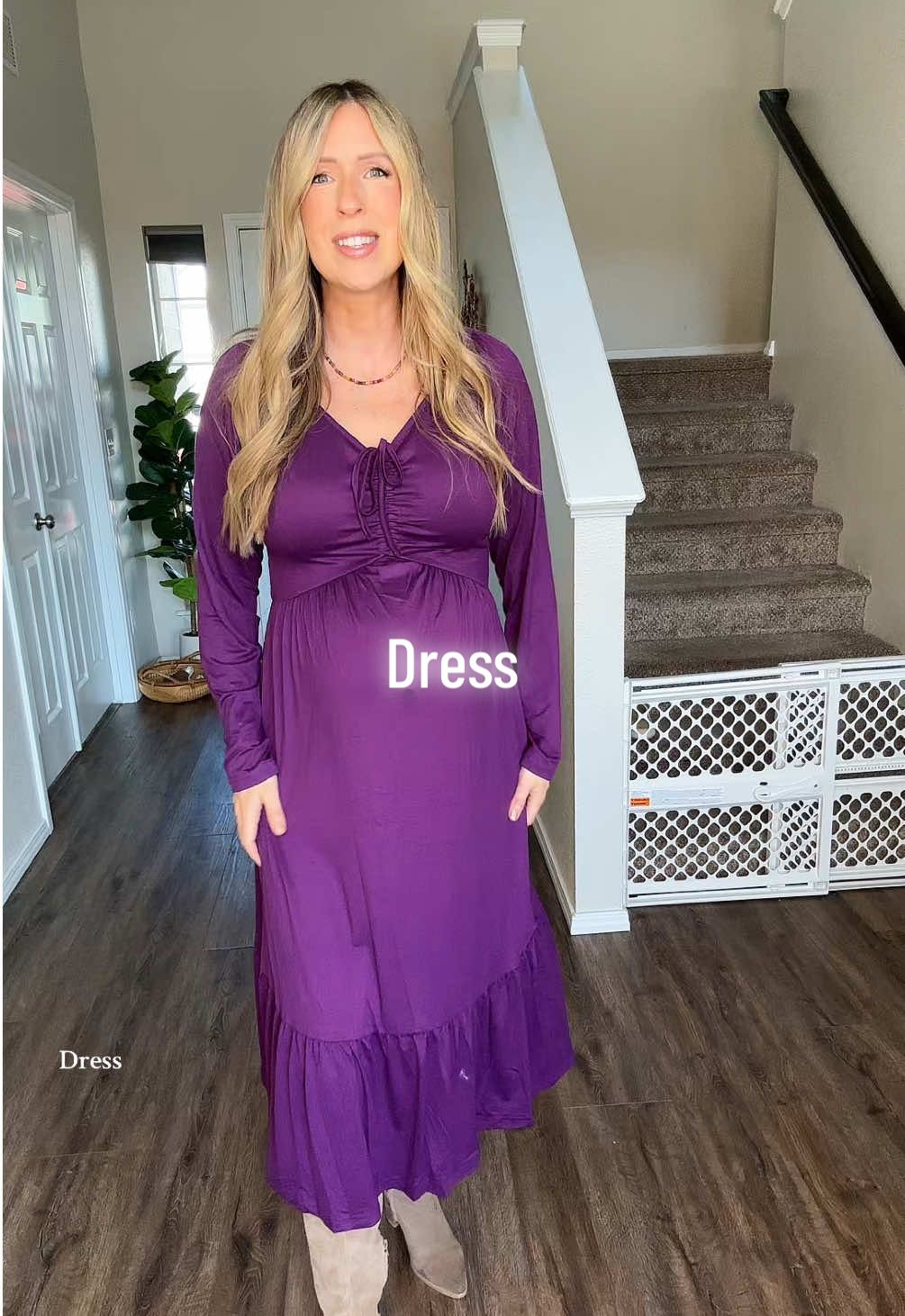 💜 @AUSELILY #dress #fallfashion #fallfreshness #fyp #womensfashion 