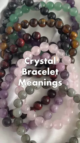 Crystal bracelet meanings #crystalqi #crystaltok #crystals #crystalbracelets #energyhealing 