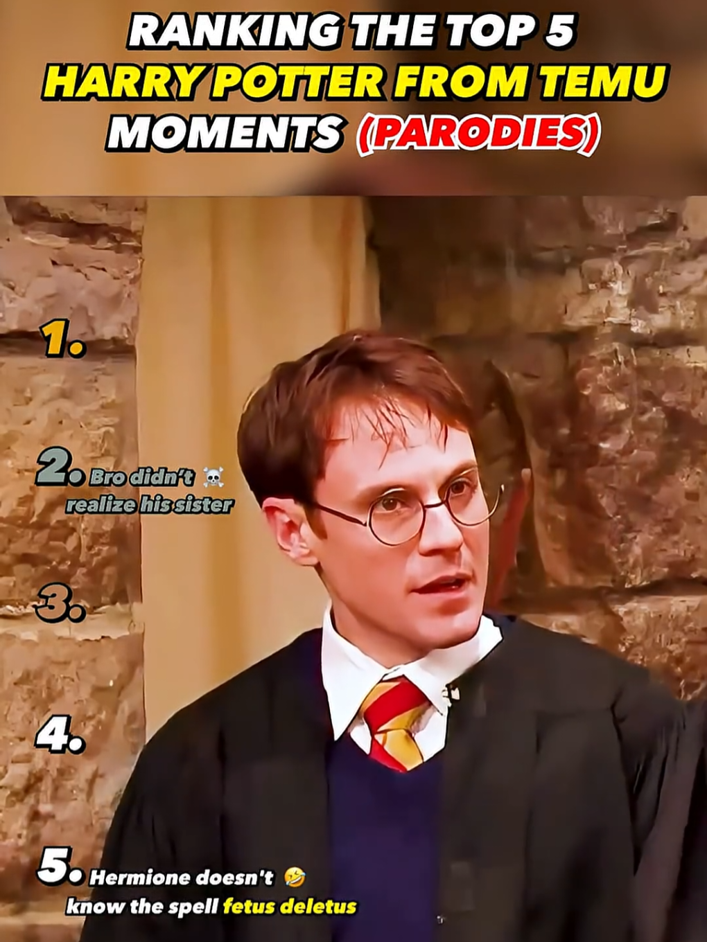 Ranking The Top 5 Harry Potter From Temu Moments 🤣 #harrypotter #harrypotterfromtemu #funnymoments #ranking #top5 