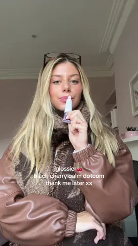 The perfect fall lip balm 🍒🤎 @Glossier  #glossier #fall #lipbalm #falllipbalm 