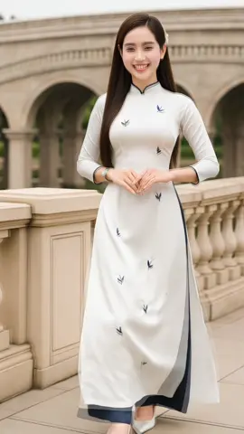 Áo dài nữ thêu cúc hoạ mi #haohao #aodaithietkedep #aodaitet #aodaicuchoami #aodaitruyenthongsangtrong 