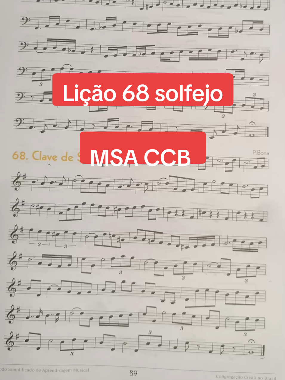 Lição 68 MSA CCB #organistaccb #hinoccb #notasmusicais #msa #musicosccb 