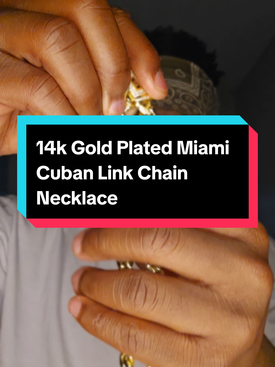 14k Gold Plated Miami Cuban Link Chain Necklace  #14k #14kgold #chain #miamicubanlink #necklace 