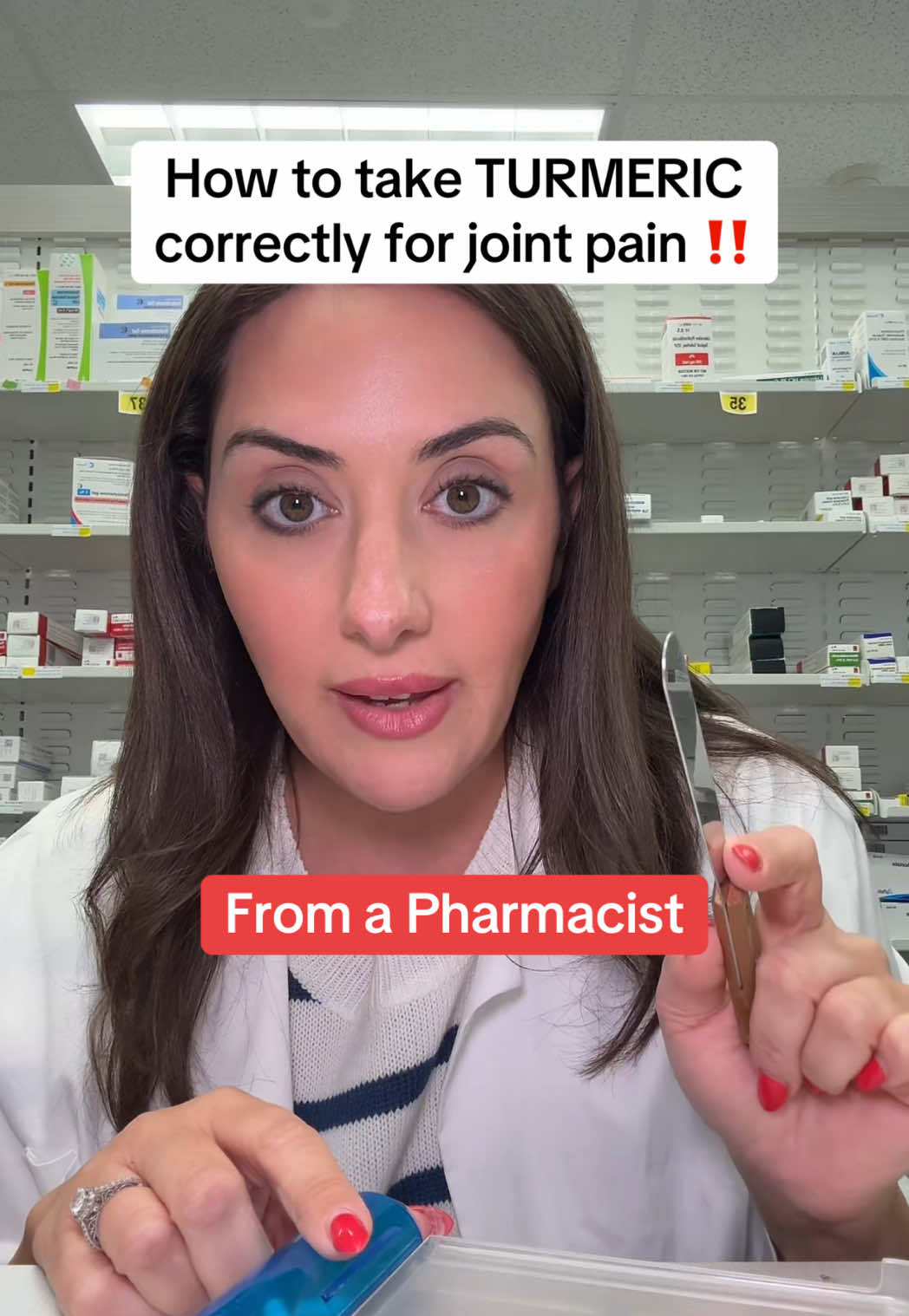This is the best way to get the benefits of your turmeric supplement for joint pain and inflammation. #turmeric #inflammation #jointpain #pharmacistadvice #tiktokshoprestock 