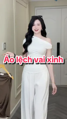 Áo Thun Kiểu KAYLIN Cleo Twist lệch vai đính phụ kiện #champhan #review #champhanreview #thoitrangnu  #kaylin 