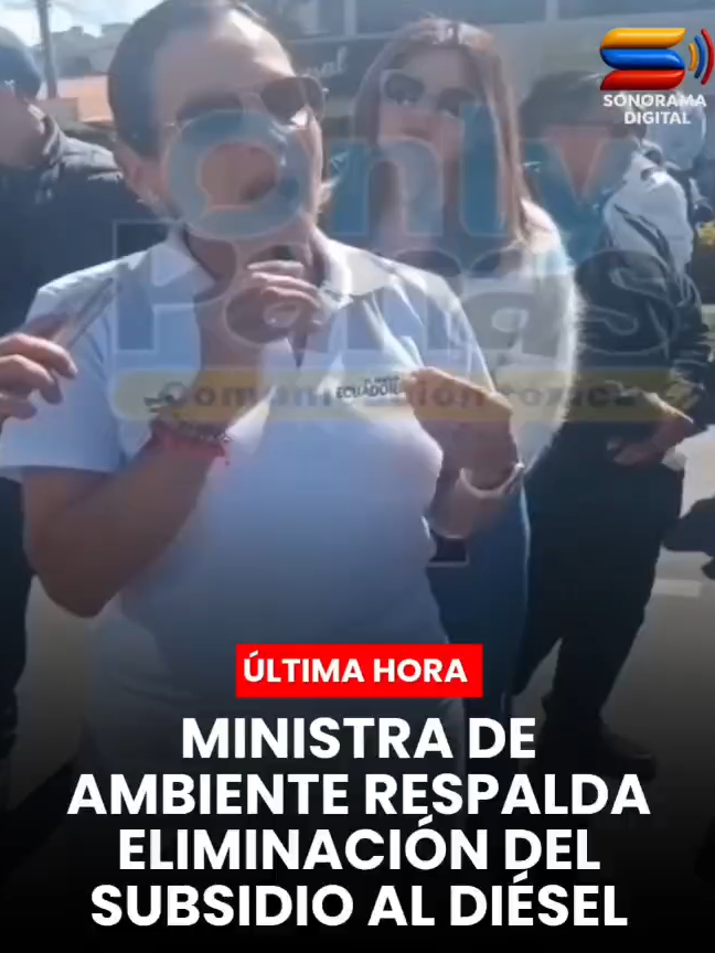 INÉS MANZANO: “ES UNA DECISIÓN FUERTE Y SOLIDARIA PARA QUIENES MÁS LO NECESITAN” Desde Latacunga, la ministra de Ambiente y Energía, Inés Manzano, respaldó la medida del presidente Daniel Noboa de eliminar el subsidio al diésel. Aseguró que esta decisión evita el contrabando y la minería ilegal, y beneficia a quienes más lo necesitan. 🎥 OnlyPanas  #SonoramaNoticias #fyp #noticias #latacunga