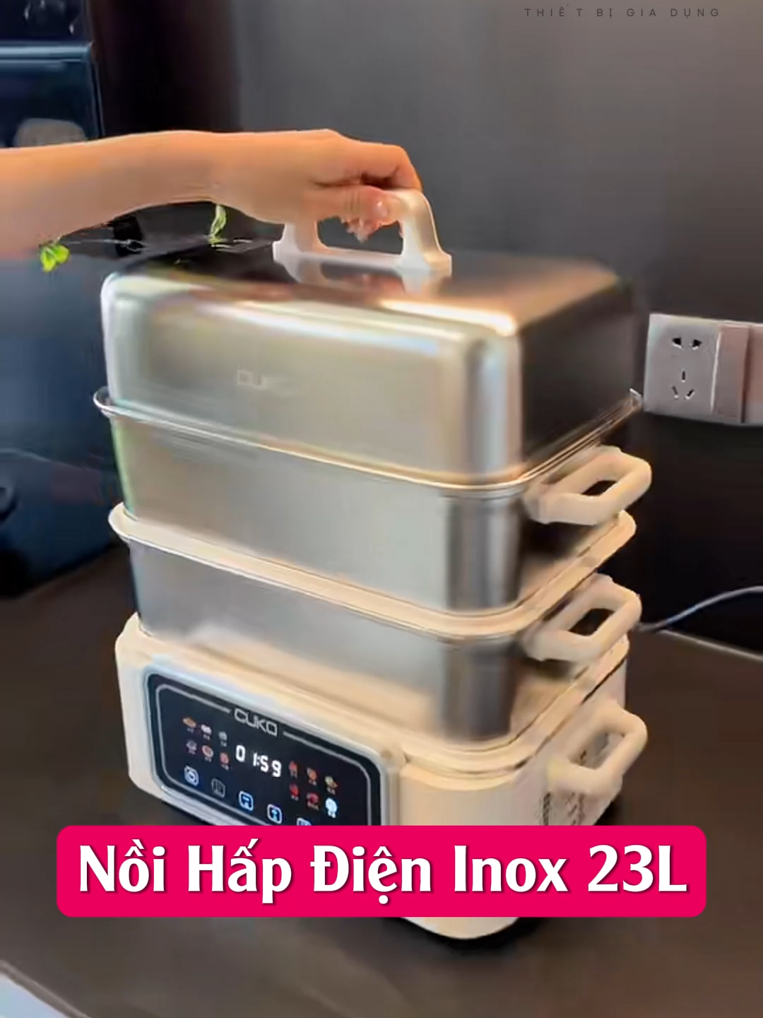 Nồi hấp điện inox – Hấp nhanh, giữ nhiệt tốt #smart #xuhuong #viral #noihap3tang #noihapdiendanang #noihapdien