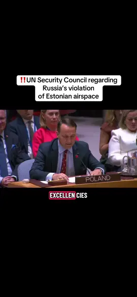 Deputy Prime Minister @sikorskiradek’s full speech at the emergency meeting of the UN Security Council regarding Russia’s violation of Estonian airspace. #UN #poland #estonia #russia #fyppppppppppppppppppppppp 
