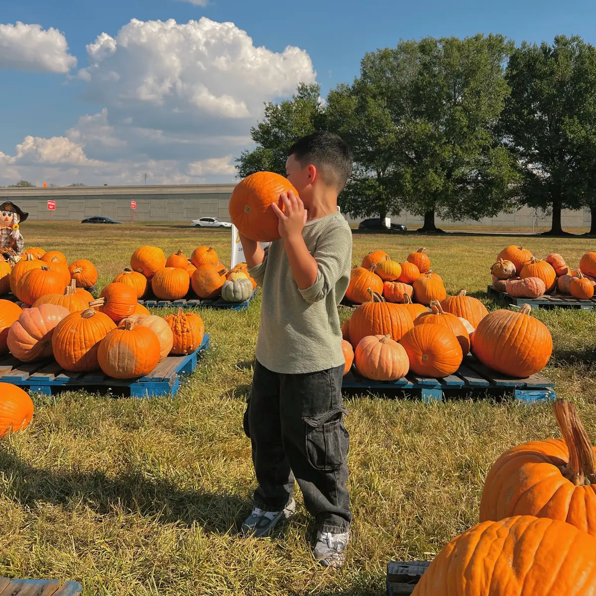 Hello fall 🍂🍁 a little throwback to our favorite time of year — pumpkin patch season 🎃 #firstdayoffall #hellofall #pumpkinseason #pumpkin #pumpkinpatchoutfit 