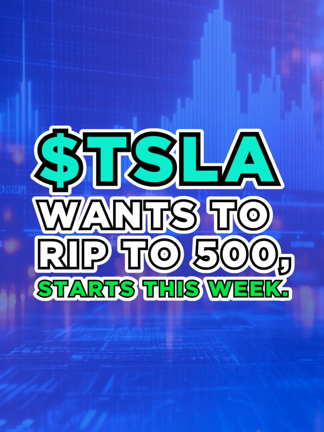 $TSLA wants to rip to 500, starts this week.💸 🚗 Ready to level up your trading? Get exclusive insights! Join us today:  smartertrading411.com #GetSmarter #stocks #tradingstocks #tradingstrategies #tradingoptions #options #smartertrading411 #trading #tradingstrategy #stockmarket #viral #fyp