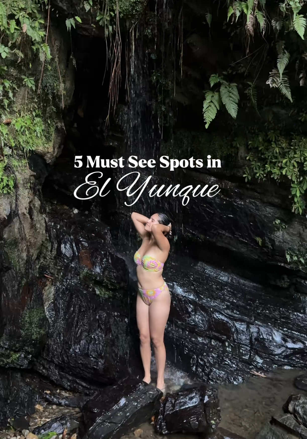 El Yunque Itinerary (no tour guide)🌳  1. Las Pailas (big slide) 2. Las Pailas (small slide) 3. La Coca Falls 4. Torre Yokahu 5. Quebrada Juan Diego BEWARE OF MONGOOSE #elyunque #puertorico #nationalforest 