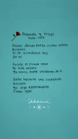 Pequeña y fragil-Sabú🎧❤️💿 #lamejor_musica❤️🎧  #pequeñayfragil    #dedícasela💘🎧 #musicadelayer  #musica_4parati