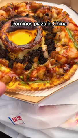 @Domino’s pizza in China is different. I’ll stick to pepperoni and sausage. 🍕 #pizza #chinatravel #dominos with @ChrisFix 