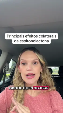 Principais efeitos colaterais da espironolactona #acne #espironolactona