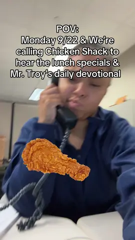 I know that’s right Mr. Troy! #chickenshack #batonrouge #dailydevotional 