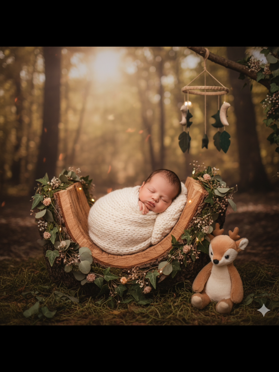 O poder da IA em ação! Ensaio newborn direto do Gemini, confesso que amei 🩵 #newbornbaby #IA #gemini #maternidade #recemnascidos 