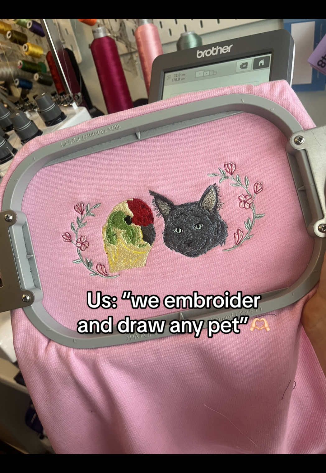 🐶➡️🐱 Not just dogs… we stitch every furry face!🧵  #petparents #dogmom #catmom #petlovergift #petembroidery 