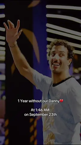 1 YEAR Tomorrow💔 I hope, that he is happy now🤍 #formula1 #Danielricciardo #fyp #f1 #f1tiktok 