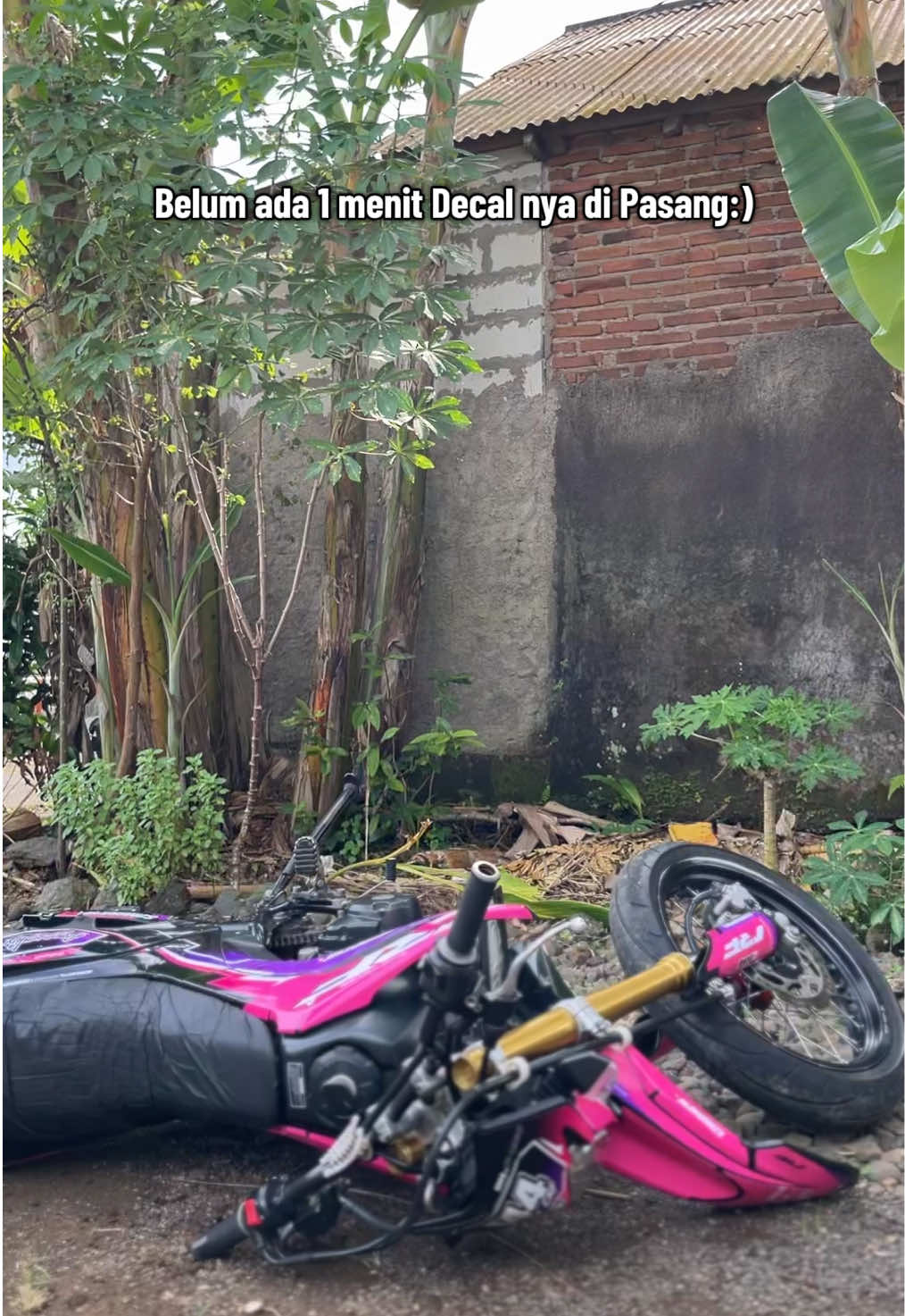 gedebug motorkuuuuu:)) #bocilcrf #bocilsupermoto #supermoto #crf150l #decalbaru 