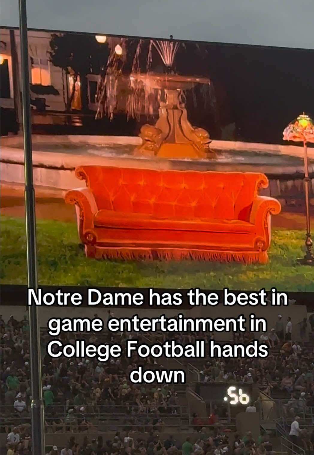 Big ups to Notre Dame game operations  #notredame #fanengagement #footballgames #goirish #cfb 