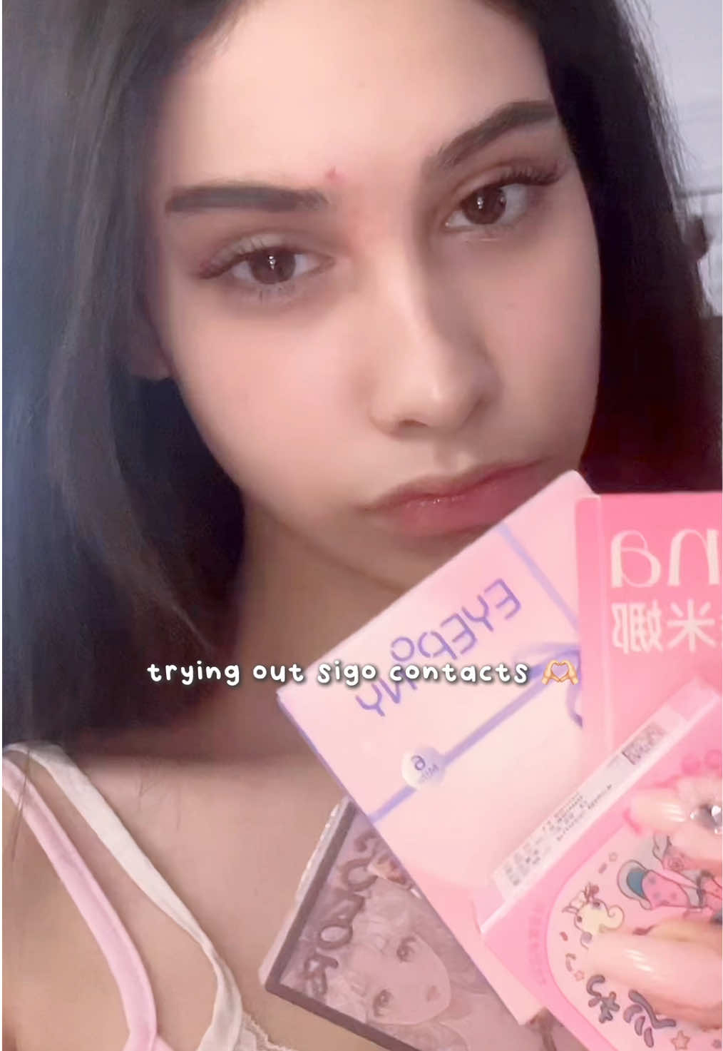 these are so cute! easy way to enhance your beauty 💞 use my code “ LILLIIES “ for a discount on your order @ sigo contacts 🥹🫶🏻#coloredcontacts #kawaii #cute #fashion #sigocontacts @sigocontacts_official 