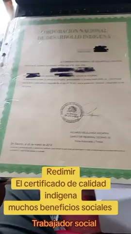 Información del Certificado de calidad indígena #certificación #beneficios #indigena #becas 