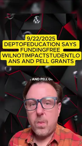 Update: Department of Education says student loans and Pell Grants will not be impacted by federal funding freeze #highereducation #studentloans #studentloanlawyer #moneywiselaw #news #theromanoreport #storytime#pyf #foryou #news #fyp #fypシ#story #tiktok