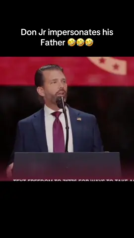 Don Jr impersonates his Dad Donald Trump #charliekirk #donaldtrump #donaldtrumpjr #glendale #impressions 