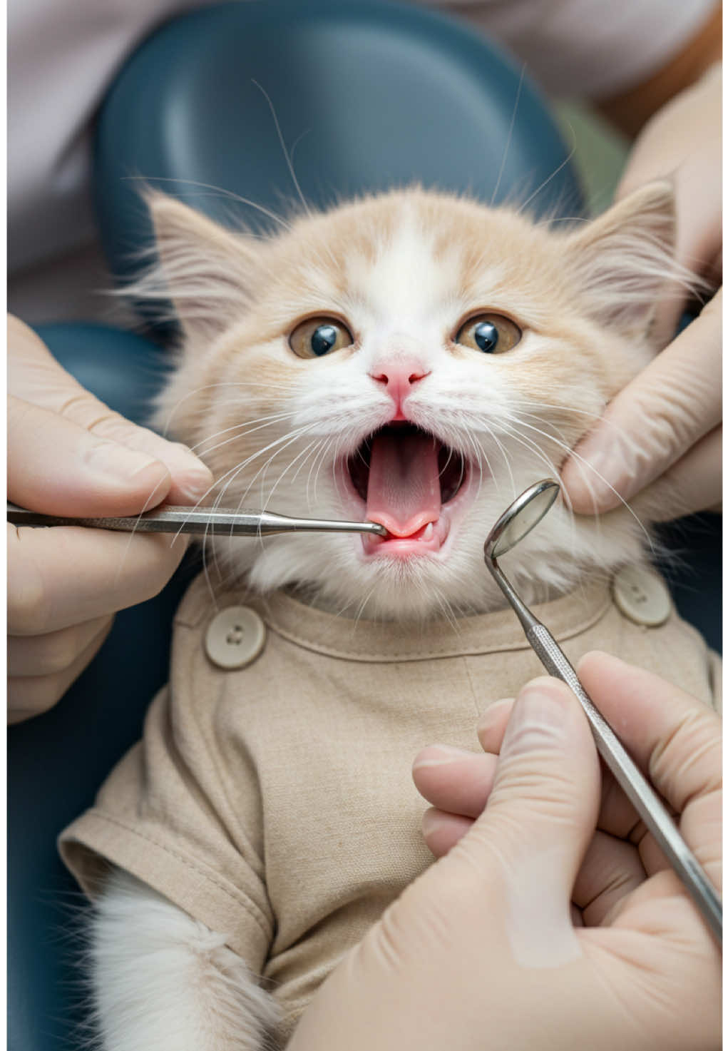 歯医者嫌いだにゃ🦷⚡️ #aicat #fanny  #kitten  #癒し動画  #猫好きさんと繋がりたい 