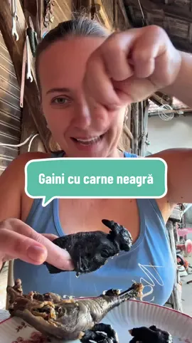 Ayam Cemani este una dintre cele mai fascinante și rare rase de găini din lume. 🖤 Total negre – nu doar penele, ci și pielea, ciocul, limba, ghearele, carnea, organele interne și chiar oasele au o culoare neagră intensă. #weirdfood #weirdstuff #pasari #curiozitati 
