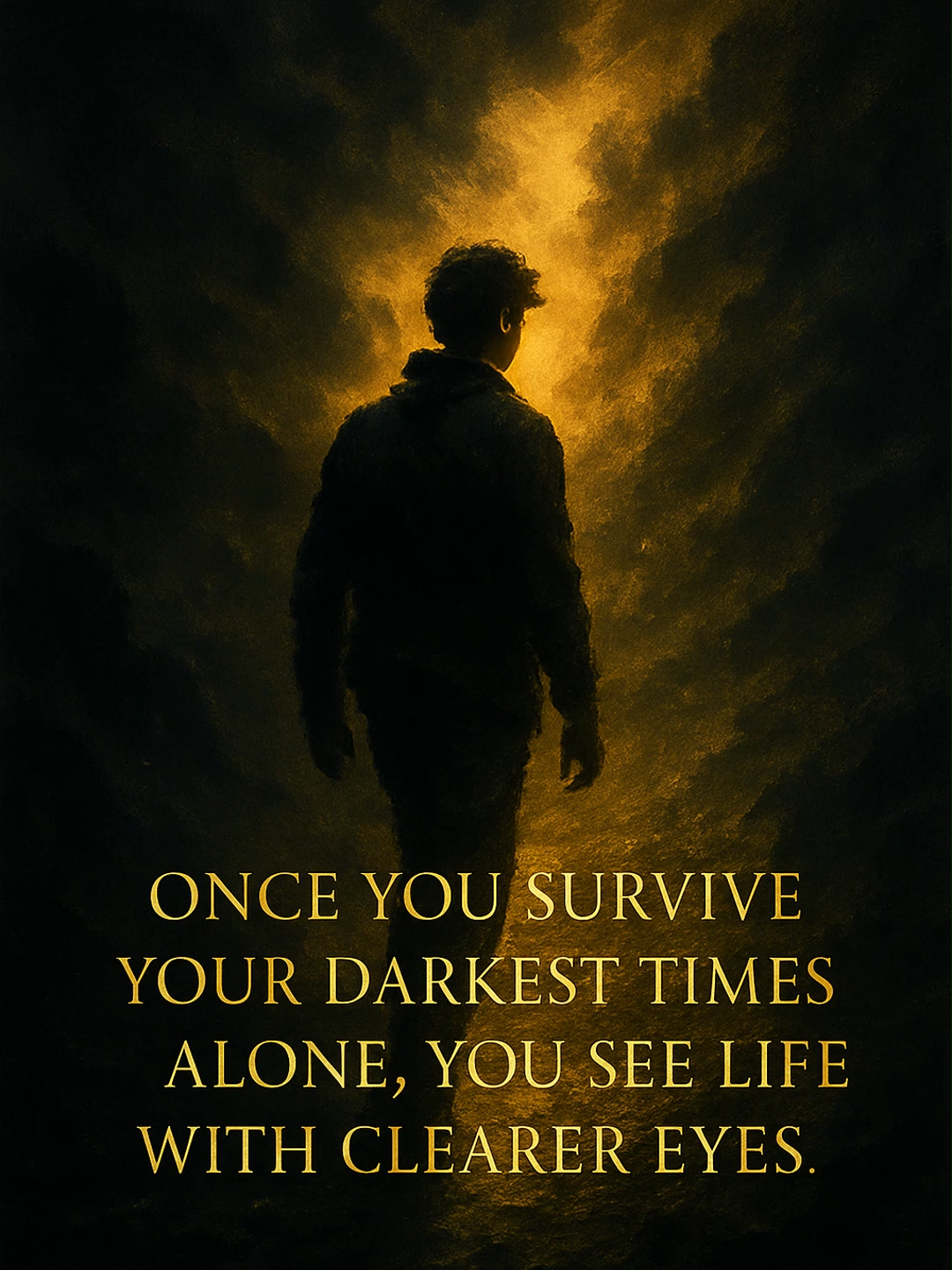 Once you survive your darkest times alone, you see life with clearer eyes. You realize— not everyone deserves your energy. And the things you once cared for deeply, suddenly lose their weight in your life. #fyp #foryoupage #motivation #mindset #inspiration #healing #mentalhealth #selflove #selfcare #goodvibes #discipline #resilience #stoic #selfimprovement #growthmindset #nevergiveup #knowyourworth #lettinggo #innerpeace #viral#cognitionbooster
