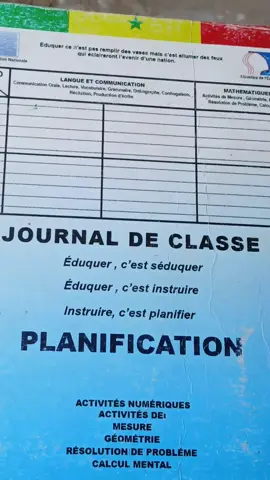 Présentation et mode d'utilisation du cahier de journal de classe