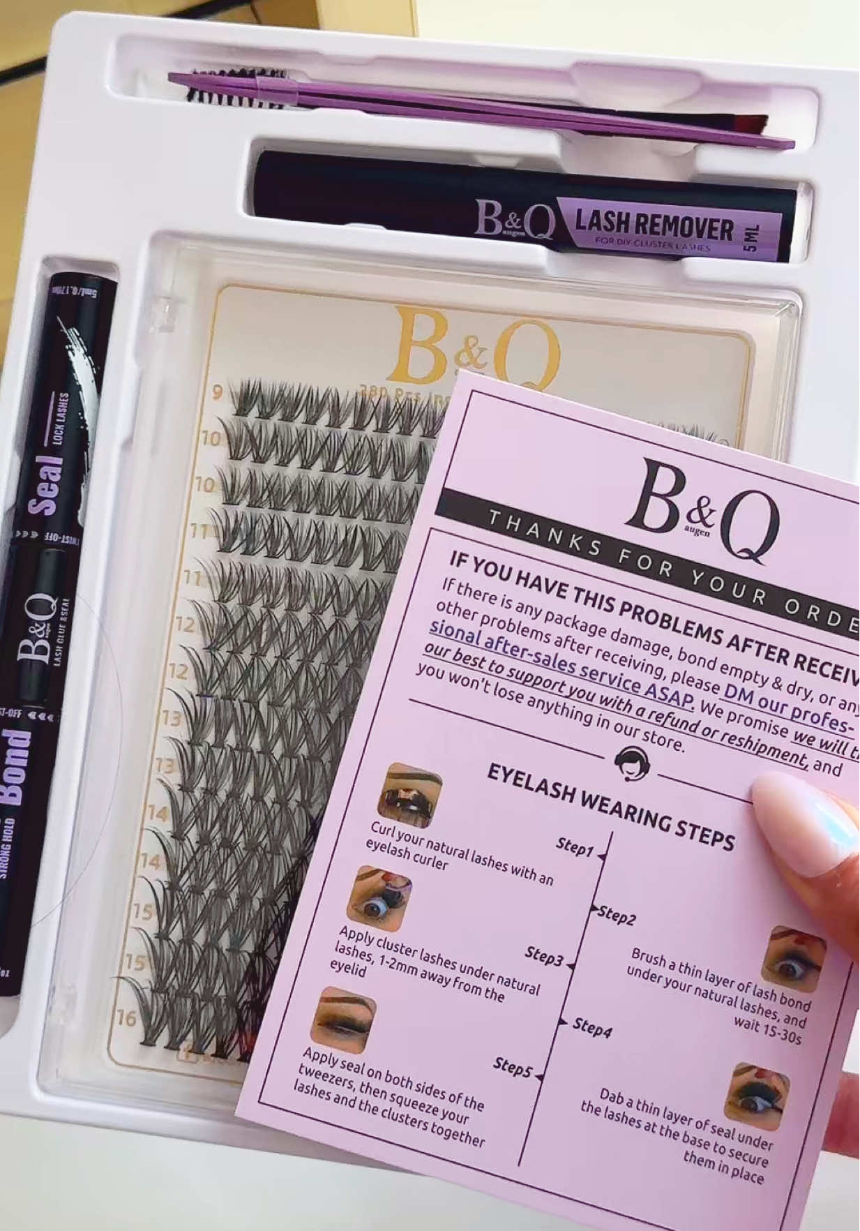 finally tried these and im in love #lashclusters #lashextensions #bandqlashes #unboxing @B&QLASH 