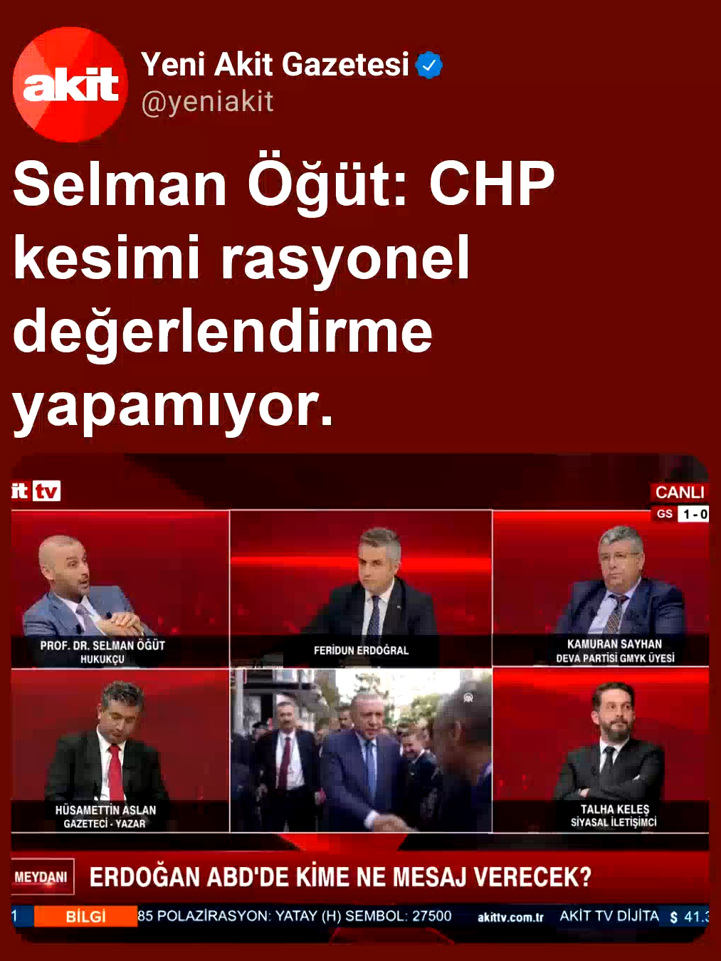CHP kesimi rasyonel değerlendirme yapamıyor.