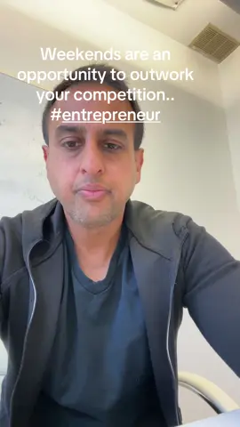 Out work, your competitors. Use productive time on weekends.  Any day is a workday if you make it one.  As an entrepreneur, you really have no choice.  Want a 9 to 5 go work for a corporate.. #entrepreneur #996 