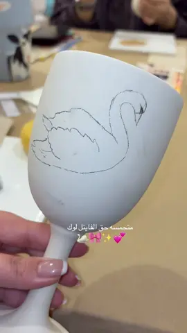 #artcafe #painting #kuwait #swan 🦢🎀✨💕