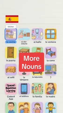 🇪🇸Spanish nouns.