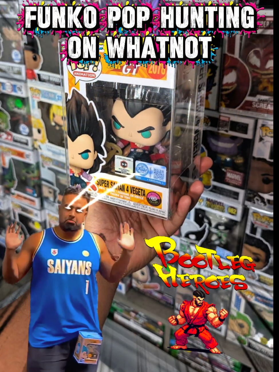 I'll be on @whatnotcollectibles tomorrow! Got some heat going up plus some more stuff, if there is anything you want to see let me know before the live 👐🏽👐🏽 Go make some pre bids, especially on that pre release SS4 Vegeta chase! Link in bio! #whatnot #funkopop 