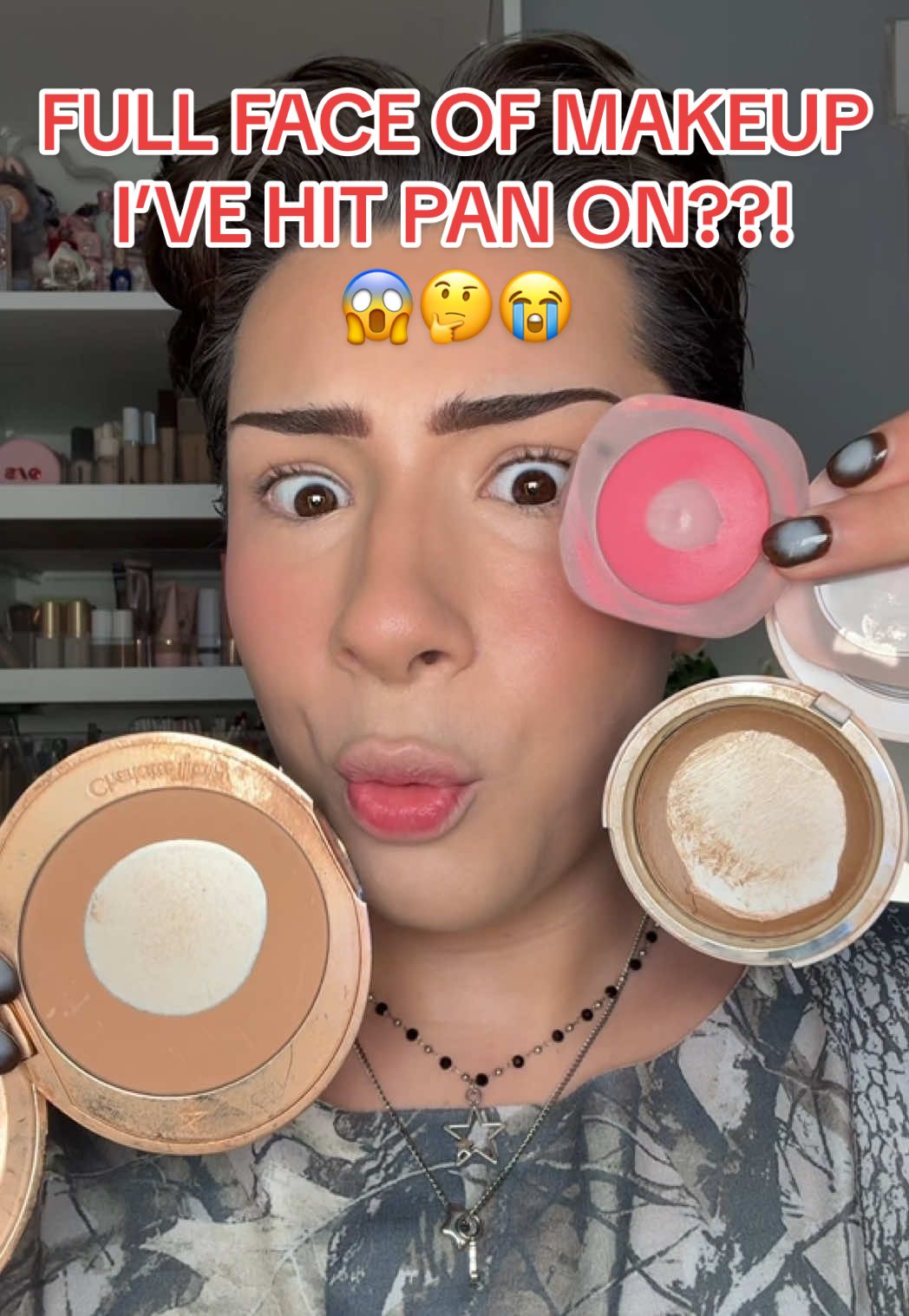 Replying to @HarleyQ FULL FACE OF MAKEUP I’VE HIT PAN ON??!😱🤔😭 #makeup #beauty #makeupchallenge #makeuptips #makeuptutorial 