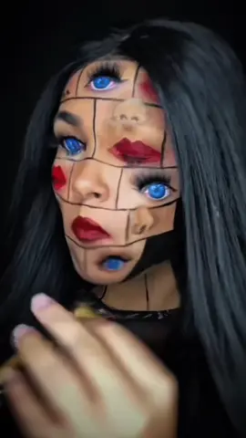 Quem gosta de make de ilusão de ótica? Faço mais?  #makeup #ilusaodeotica #makeartistica 