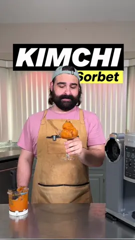TW - Kimchi Sorbet, kinda light, kinda fruity, kinda farty... Another BEAN Poll winner from Schmatreon. This time it's taking fermented spicy cabbage and turning it into a frozen treat! Technically a sorbet is just fruit, water, sugar (and sometimes eggwhites), but my Ninja Creami should be able to handle the tough stuff. In my kitchen nothing's safe from being turned into sorbet! Also check out the pre-release of my new cookbook, launching October 13th Worldwide! #kimchi #sorbet #Recipe #creami