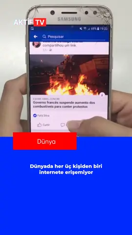 Dünyada her üç kişiden biri internete erişemiyor