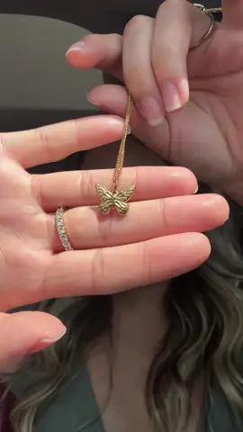 Such a beautiful necklace 🦋 With a wonderful purpose - “it represents a signal of hope, of kindness, of love, that together we can make this world a better place.” ✨Every purchase feeds 20 people in need - use my code STEPHANIEL10 & join the mission 🫶🏼 @butterflyeffect on ig! #stylewithpurpose #giveback #butterflyeffect #jewlery #necklaces 