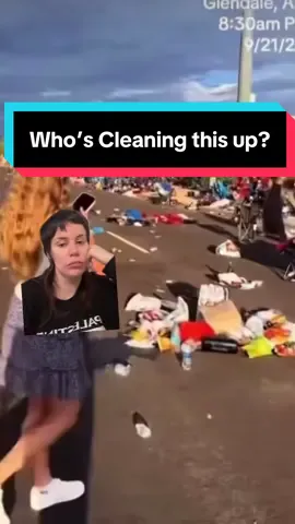State Farm Arena in Glendale, Arizona was littered with trash left by attendees after Charlie Kirk’s memorial service. #news #charliekirk #memorialservice #arizona #litter  