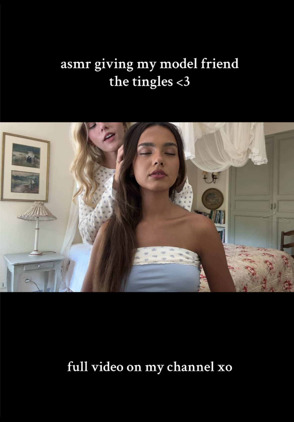 she’s so beautiful and relaxed hehe 🤍 #asmrvideo #headmassage #asmrsounds #relaxingvideos #sleepy 