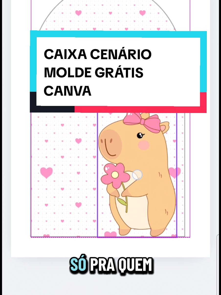 Papeleira, molde grátis editável no canva da caixa cenário. #papelariapersonalizada #papelariacriativa #lembrancinha #moldegratis 