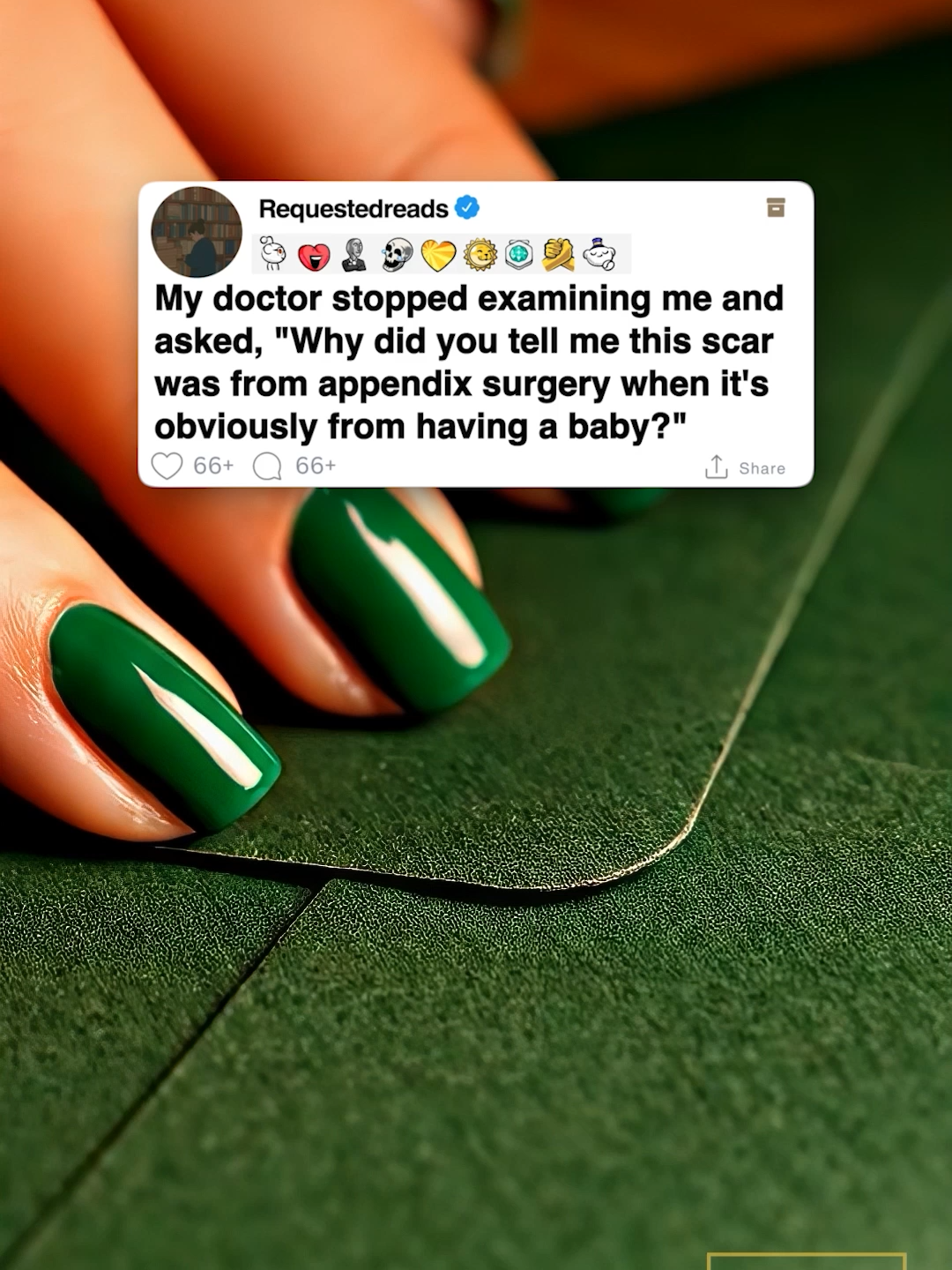 My doctor stopped examining me and asked, 