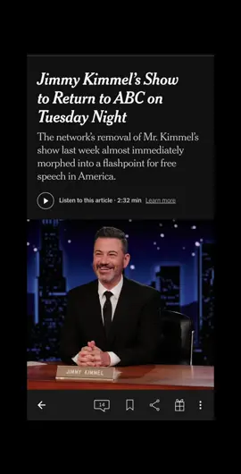 “It is a decision we made because we felt some of the comments were ill-timed and thus insensitive,” the statement said. “We have spent the last days having thoughtful conversations with Jimmy, and after those conversations, we reached the decision to return the show on Tuesday.” #007triggersavage 