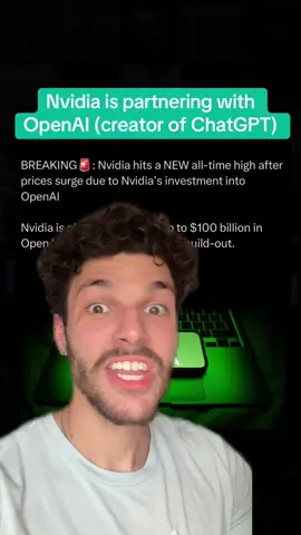 #greenscreen Nvidia is partnering with OpenAI (creator of ChatGPT) #nvidia #openai #chatgpt #breakingnews 