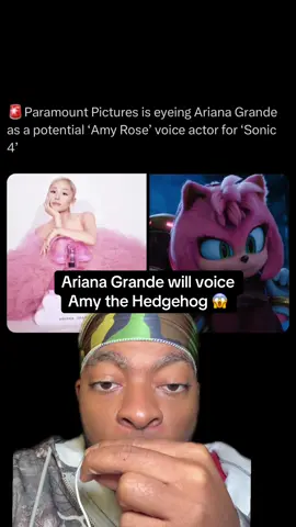 Ariana Grande will voice Amy the Hedgehog 😱 #arianagrande #amythehedgehog🌸💕 